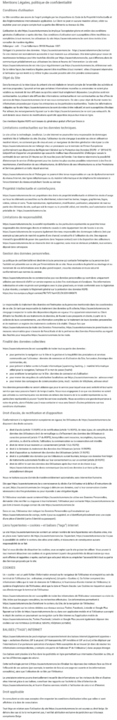 Conditions générales de vente