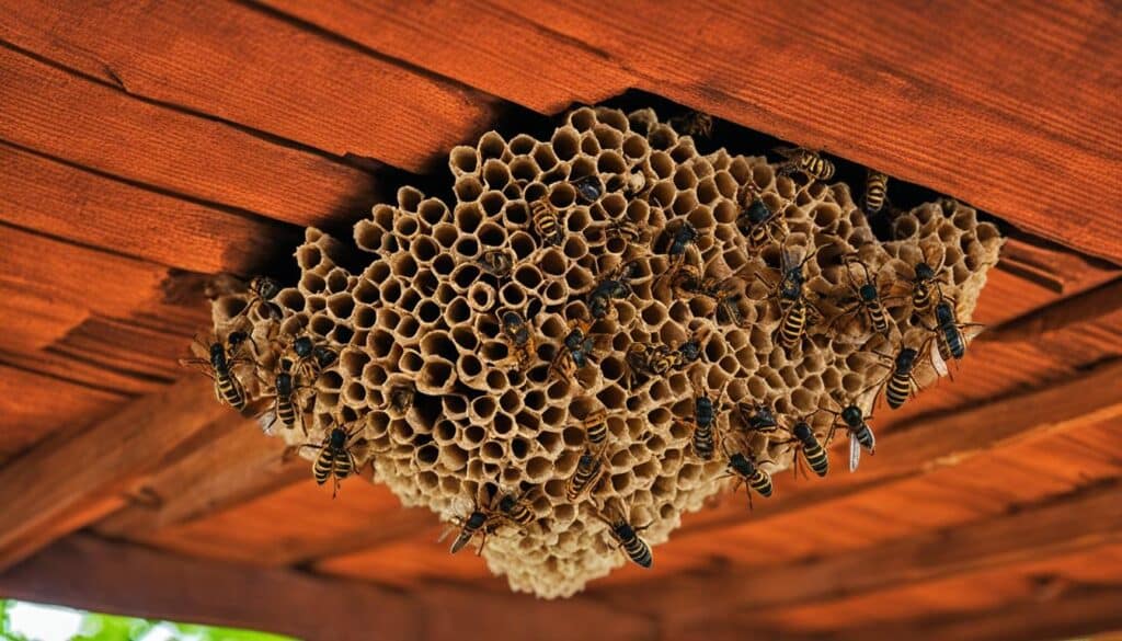 peut on laisser un nid de guêpes sous toiture