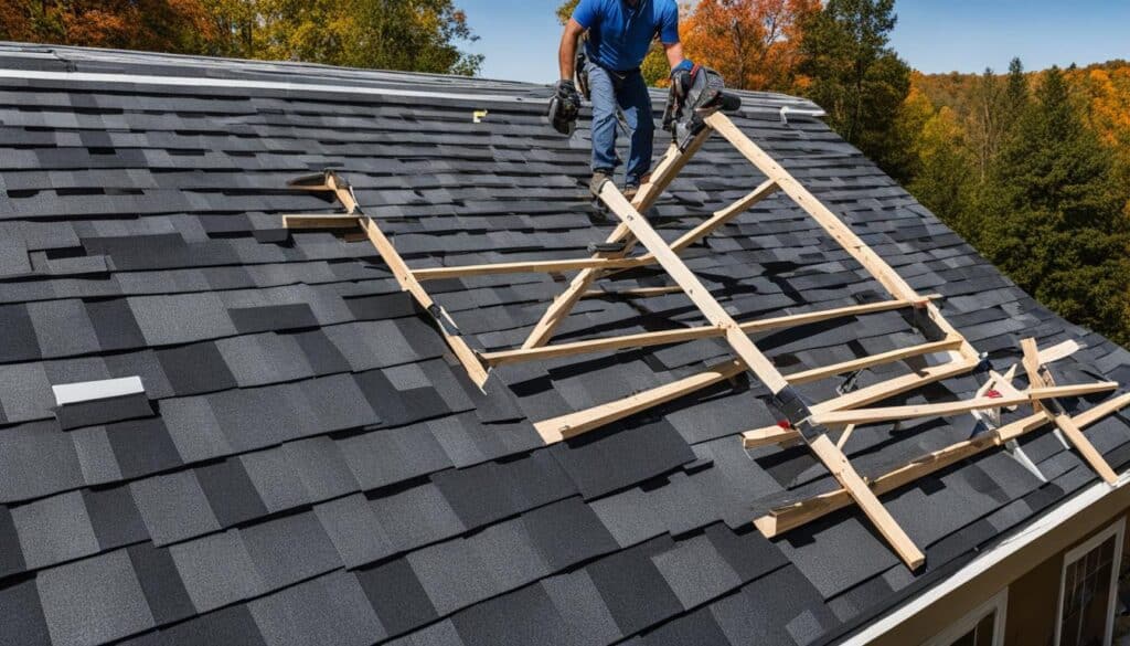 construction de toit en biais